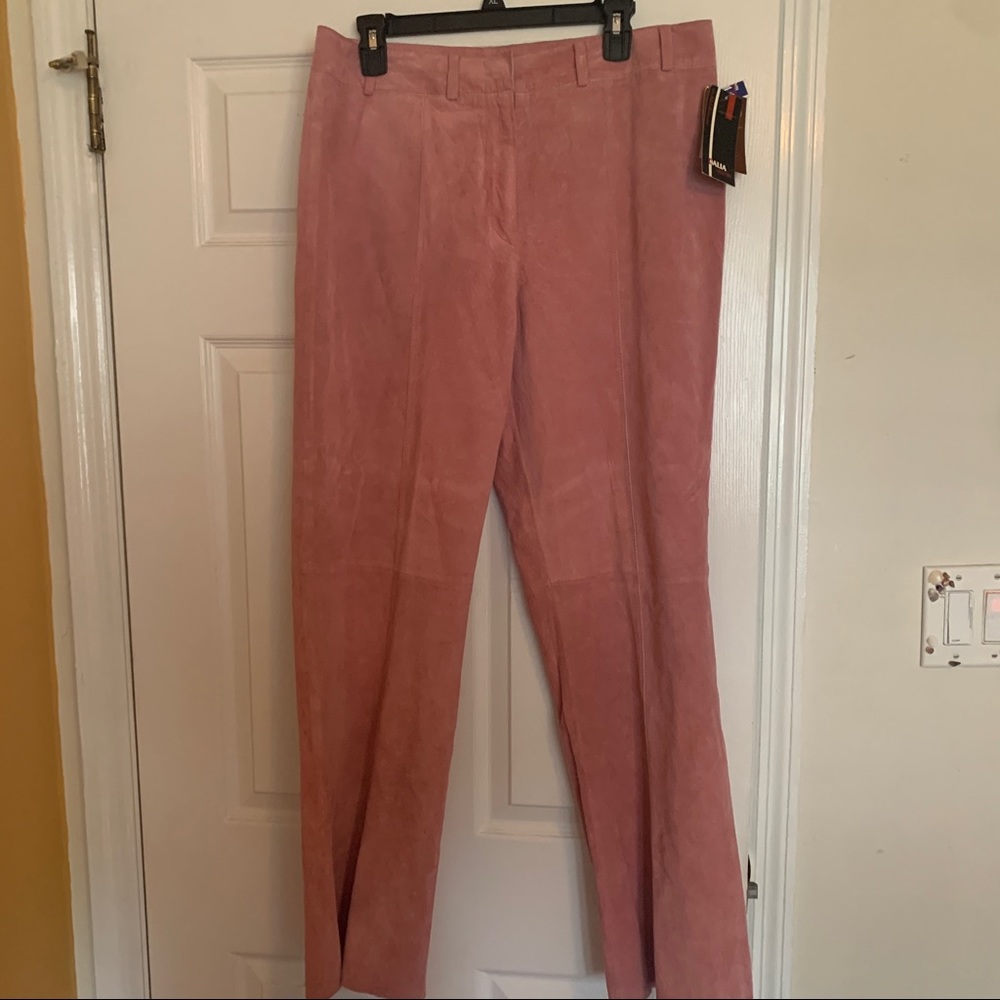 VINTAGE PINK SUEDE PANTS NWT